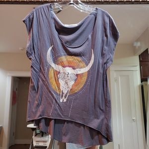 Cow skull vintage tee size small